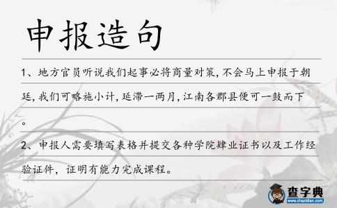 申報造句