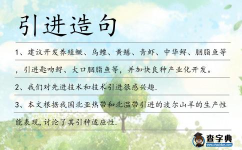引進造句