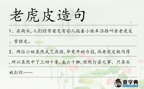 老虎皮造句