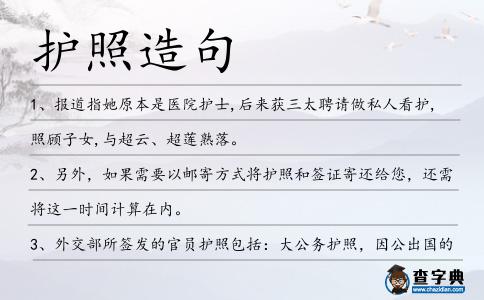 護照造句