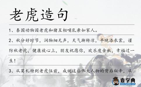 老虎造句