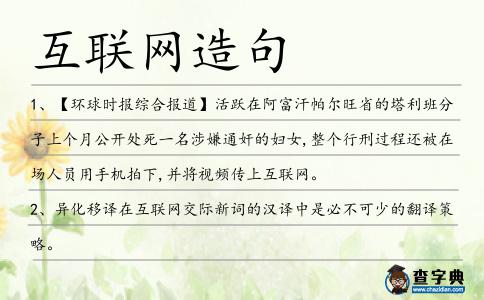 互聯網造句
