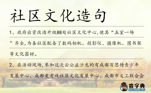 社區(qū)文化造句