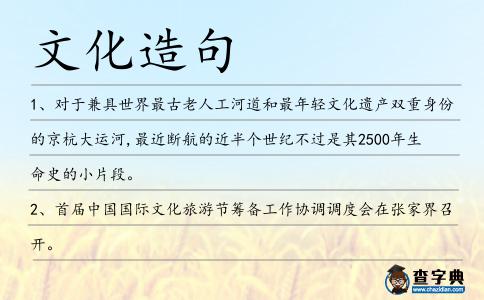文化造句