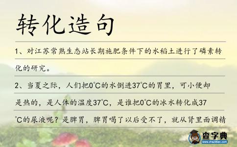 轉化造句