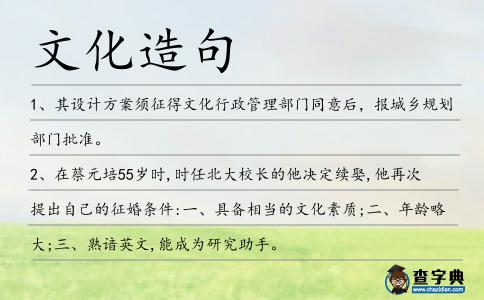 文化造句