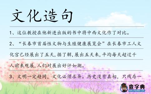 文化造句