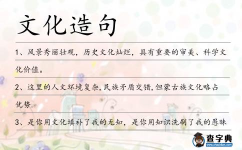 文化造句