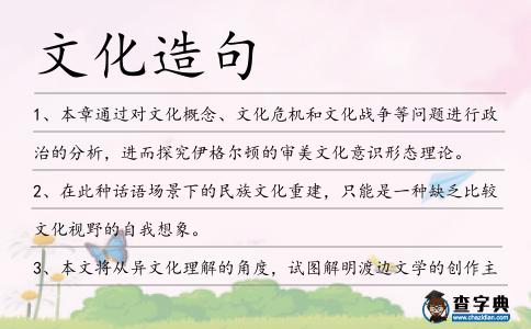 文化造句