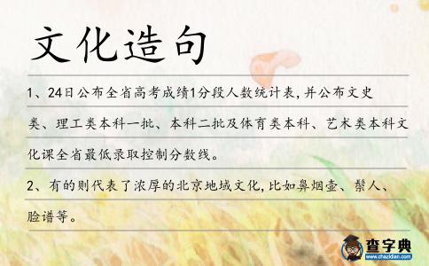 文化造句