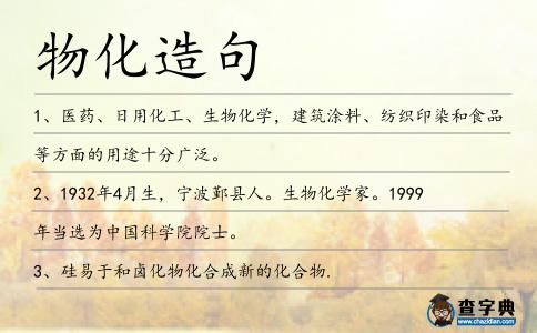 物化造句