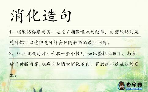 消化造句