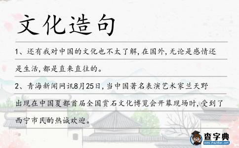 文化造句