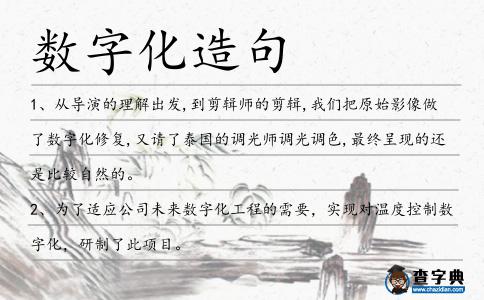數(shù)字化造句