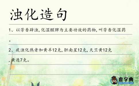 濁化造句