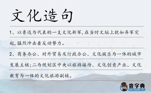 文化造句
