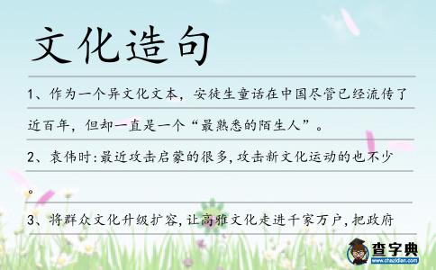 文化造句