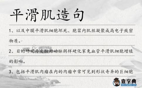 平滑肌造句