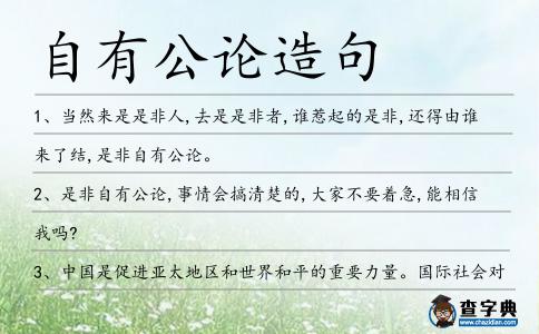 自有公論造句