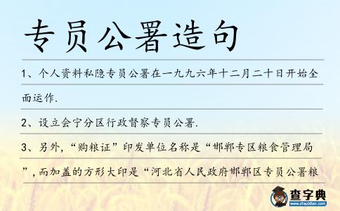 專員公署造句