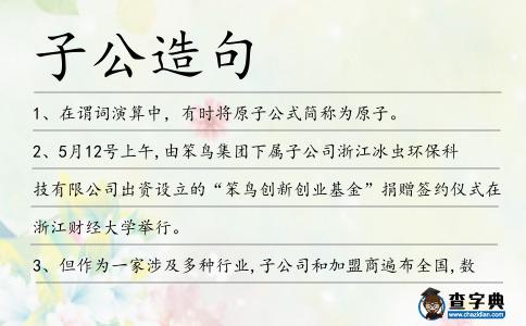 子公造句