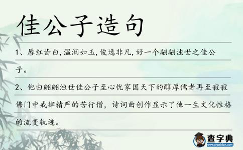 佳公子造句