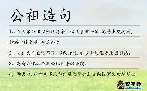 公祖造句
