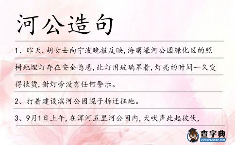 河公造句