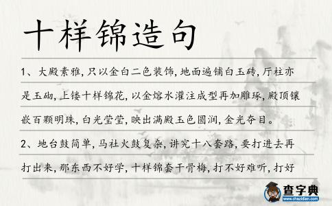 十樣錦造句