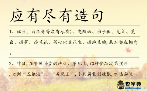 應有盡有造句