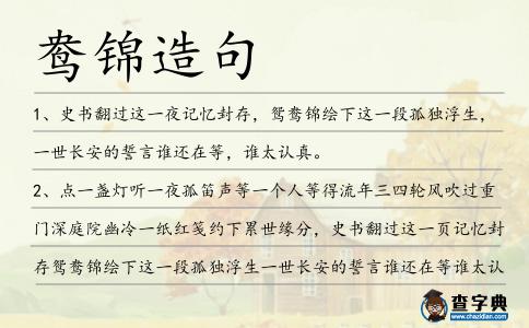 鴦錦造句