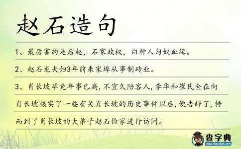 趙石造句