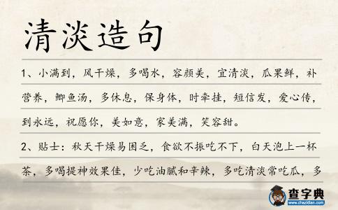 清淡造句