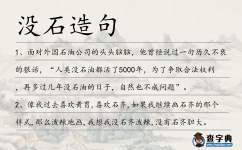 沒(méi)石造句