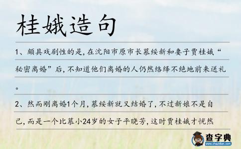 桂娥造句