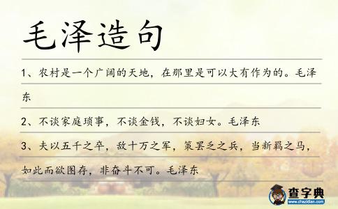 毛澤造句