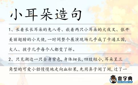小耳朵造句