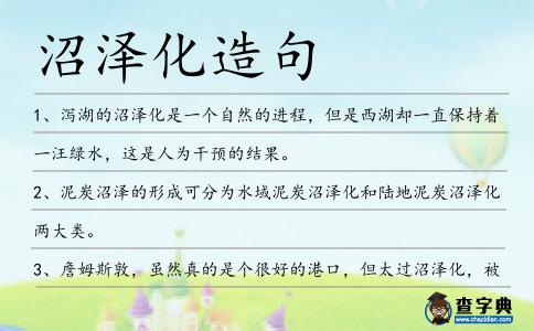 沼澤化造句