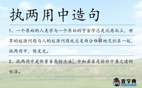 執兩用中造句