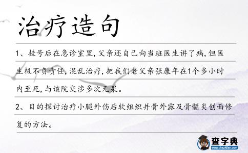 治療造句