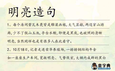 明亮造句