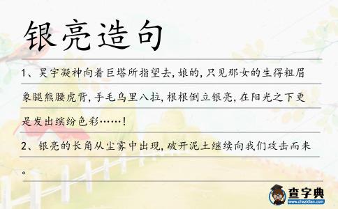 銀亮造句