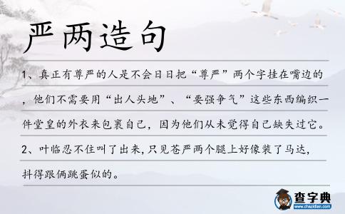 嚴兩造句