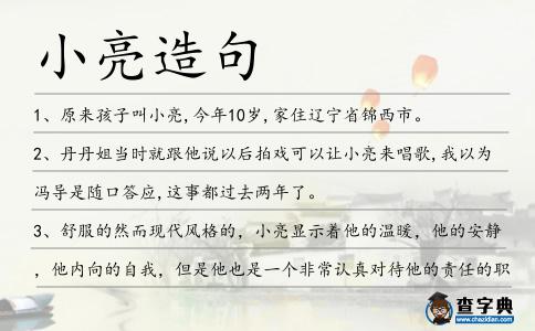 小亮造句