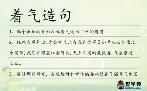 著氣造句