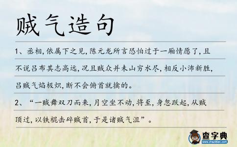賊氣造句