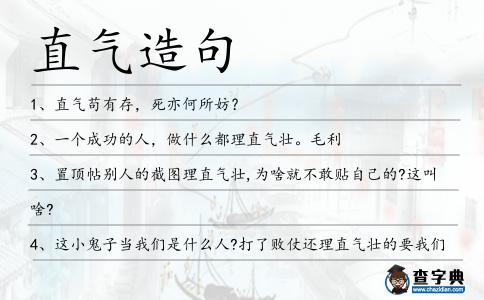 直氣造句