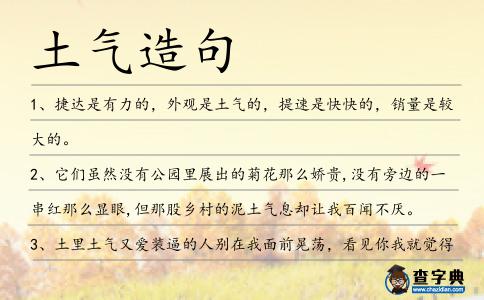 土氣造句