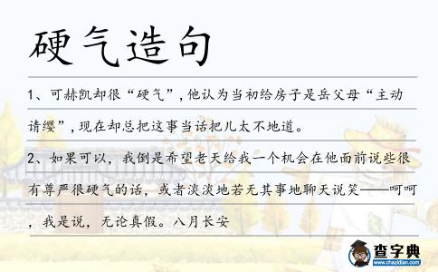 硬氣造句