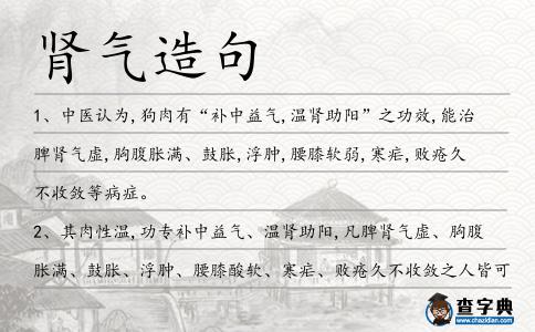 腎氣造句